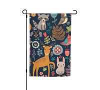 Gufo Coniglio Uccello Volpe Stampa Bandiere Da Giardino Resistente Allo Sfumamento Tutte Le Stagioni Bandiera Outdoor Yard Decor Per