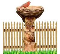 Gufo Da Bagno Per Da Giardino - Per Acqua In Resina Per Uso Esterno, Vasca Per Resistente Alle Intemperie Con Rivestimento Protettivo | Mangiatoia Per Uccellii, Artigianato