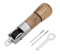 Gufo da cucito in pelle e tessuto Cucitura a blocco automatico in pelle Gufo da cucito Kit di strumenti per la riparazione del punto rapido con 2 aghi Leather Tools