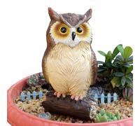 Gufo da Giardino, Statua di Gufo all'aperto | Statuetta di Gufo in Resina,Spaventapasseri Gufo Finto, Sculture d'Arte da Giardino e da Esterno con Gufo per Patio/Balcone/Decorazioni Altamente