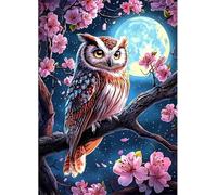 Gufo del fiore della luna Puzzle 120 Pezzi 25x20 cm Puzzle Fai da te,Intrattenimento Creativo - Puzzle Per Adulti E Tutta La Famiglie