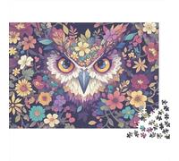 Gufo Design Floreale Puzzle 1000 Pezzi Puzzle per Adulti 38x26cm/1000pcs