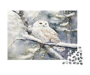 Gufo di neve abita Puzzles 1000 Pezzi In cartone Resistente, Un Puzzle Per Gioco Educativo Per La Sgonfiatina, Ideale Per Attività Fuzzle Post-scuola, 38x26c
