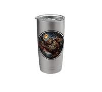 Gufo dolce foresta birdwatcher primavera rapaci Bicchiere termico in acciaio inox doppia parete