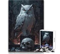 Gufo guardiano notturno per adolescenti, puzzle da 1000 pezzi, gioco educativo di ragionamento, premuroso per tutti gli eventi, dimensioni 38x26cm