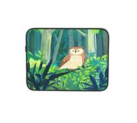 Gufo in verde natura custodia per computer portatile Notebook Computer Tablet valigetta borsa per il trasporto per lavoro 12 pollici