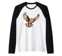 Gufo in Volo Maglia con Maniche Raglan