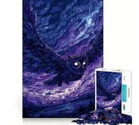 Gufo in volo sotto un cielo stellato - Puzzle difficile per adulti da 1000 pezzi - Gioco intelligente per la casa - Divertimento con l'assemblaggio delle immagini - Regalo festivo (38x26cm)