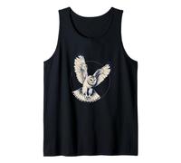 Gufo in Volo Stile lineare Vintage Canotta