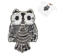 Gufo Iron On Patch, Accessori per abbigliamento artigiani applique per uccelli uccelli ricamati