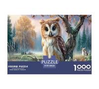 Gufo Jigsaw Puzzle Impossibili 1000Pcs Foresta Gelata Stream Decorazione Per La Casa. Rilassamento E Intelligence Per Adulti E Ragazzi Da 14 Anni 38x26cm/1000pcs