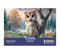Gufo Jigsaw Puzzle Impossible 1000 Pezzi Foresta Gelata Stream Decorazione Per La Casa. Rilassamento E Intelligence Per Adulti E Bambini Da 12 Anni 70x50cm/1000pcs