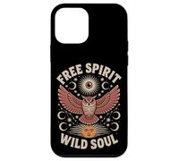 Gufo, luna, stella, sole, mistico, magia, foresta, spirito, design Custodia per iPhone 12 mini