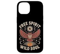 Gufo, luna, stella, sole, mistico, magia, foresta, spirito, design Custodia per iPhone 14