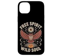 Gufo, luna, stella, sole, mistico, magia, foresta, spirito, design Custodia per iPhone 14 Plus