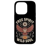 Gufo, luna, stella, sole, mistico, magia, foresta, spirito, design Custodia per iPhone 14 Pro