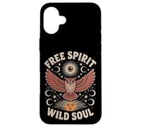 Gufo, luna, stella, sole, mistico, magia, foresta, spirito, design Custodia per iPhone 16 Plus