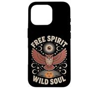 Gufo, luna, stella, sole, mistico, magia, foresta, spirito, design Custodia per iPhone 16 Pro
