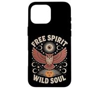 Gufo, luna, stella, sole, mistico, magia, foresta, spirito, design Custodia per iPhone 16 Pro Max