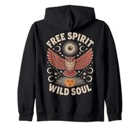 Gufo, luna, stella, sole, mistico, magia, foresta, spirito, design Felpa con Cappuccio