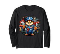 Gufo Meccanico Automatico Cartoon Grafica Maglia a Manica