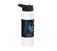 Gufo mistico gufo e gufo custode della foresta Stainless Steel Insulated Water Bottle