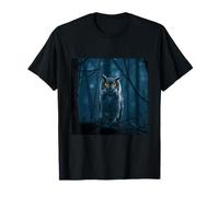 Gufo Mistico Notte Foresta Wildlife Art Maglietta