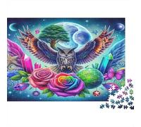 Gufo Mistico Puzzle 1000 Pezzi Gioco di Puzzle 1000 Pezzi Carta per Adulti Giardino da Sogno Relax Casa Famiglia Regalo 38x26cm/1000pcs