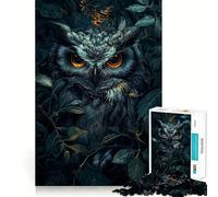 Gufo nella foresta Puzzle per ragazzi da 1000 pezzi Rafforza la memoria Momenti di pace Qualità Bordo Classico Regalo (38x26cm)