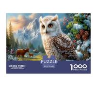 Gufo NevatoJigsaw Puzzle Impossibili 1000 Pezzi montagne Decorazione Per La Casa. Giochi Rilassamento E Intelligence Per Adulti E Bambini Da 12 Anni 70x50cm/1000pcs