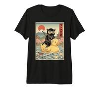 Gufo Ninja Giappone Vintage Giapponese Ukiyo-e Art Maglietta Premium