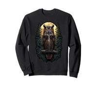 Gufo Notturno Uccello Rapace Silent Wise Spirit Hunter Felpa