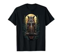 Gufo Notturno Uccello Rapace Silent Wise Spirit Hunter Maglietta