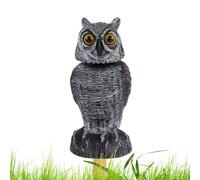 Gufo per il controllo degli uccelli, statua di gufo per spaventare gli uccelli, testa rotante a 360°, design resistente alle intemperie, dispositivo di controllo del falco, decorazione da giardino