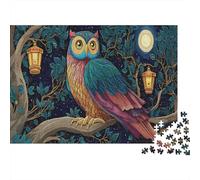 Gufo Perched on An Old Albero Branch|Diamond Stile pittorico| Puzzle Divertenti Per Tutta La Famiglia 1000pcs (75x50cm) Adulti