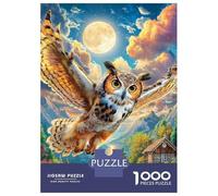 Gufo Puzzle 1000 Pezzi, Puzzle Impossibile 1000 Pezzi, Gioco Di Sfida Intellettuale 70x50cm/1000pcs