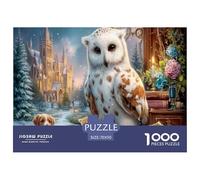 Gufo Puzzle Impossible 1000Pcs Sala Studio Castello Decorazione Per La Casa. Giochi Rilassamento E Intelligence Per Adulti E Ragazzi Da 14 Anni 70x50cm/1000pcs