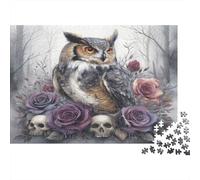 Gufo rosa Puzzle 1000 Pezzi In Fiori gufo Colori Brillanti, Un Classico Puzzle A Pezzi Per Enigma Di Abilità Logica, Ideale Per Attività in Famiglia, Regalo Per L'inaugur