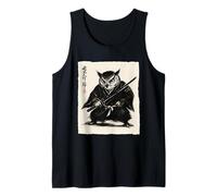 Gufo Samurai Giapponese Guerriero Cultura Anime Giappone Canotta