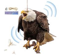 Gufo Scaccia Piccioni Da Balcone, Falco Spaventa Anti Piccioni, Ciondolo Di Uccelli Realistici Con Campana, Paura Degli Uccelli Falcon Per Giardini, Tetti, Fattorie