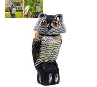 Gufo Scaccia Piccioni, Dissuasori per Piccioni, Spaventapasseri, Teste Mobili Anti Piccioni Gufo, Uccelli Finti Spaventa Piccioni (A)