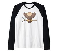Gufo senza testa Halloween notte uccello costume facile Maglia con Maniche Raglan