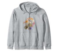 Gufo Silhuette Nightbird Acquerello Stile Felpa con Cappuccio