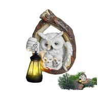 Gufo Solare - Decorazioni Con Statuine Animali In Resina,Luci LED Impermeabili A Forma Di Figura,Per Donne Regalo Festa Della Mamma Per Esterni Giardino Cortile