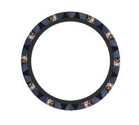 Gufo sotto la luna stampato coprivolante coprivolante universale da 15 pollici, antiscivolo, assorbe il sudore,