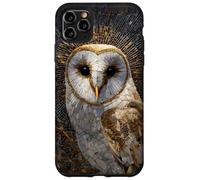 Gufo Stained Glass Mosaico Animale Forestcore Vintage Estetica Custodia per iPhone 11 Pro Max