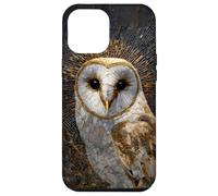 Gufo Stained Glass Mosaico Animale Forestcore Vintage Estetica Custodia per iPhone 12 Pro Max