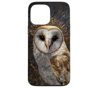 Gufo Stained Glass Mosaico Animale Forestcore Vintage Estetica Custodia per iPhone 13 Pro Max