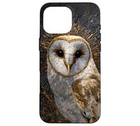 Gufo Stained Glass Mosaico Animale Forestcore Vintage Estetica Custodia per iPhone 16 Pro Max