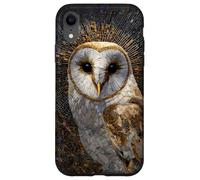 Gufo Stained Glass Mosaico Animale Forestcore Vintage Estetica Custodia per iPhone XR